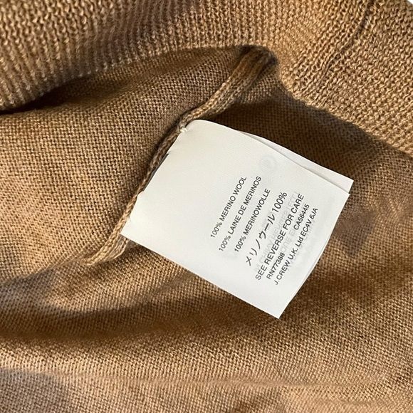 J.Crew women’s beige Merino Wool Crewneck sweater size small - Picture 4 of 4